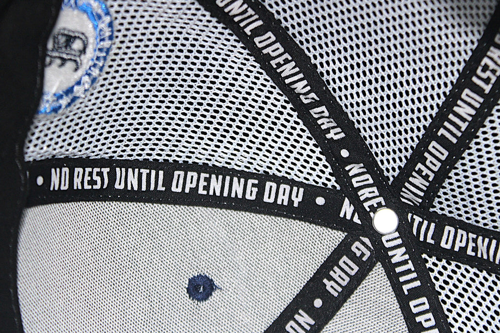 Close-up of baseball cap interior 