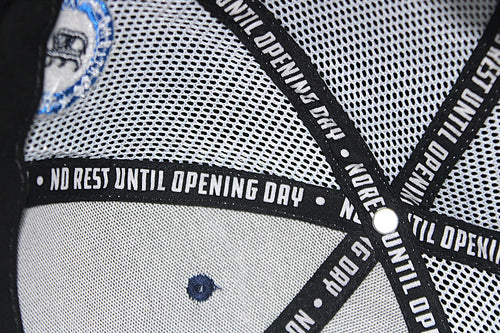 Close-up of baseball cap interior 